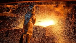 A worker supervises a nickel matte furnace at PT Vale Indonesia's nickel plant. Indonesia plans to shorten mining production quotas to one year from three years. Source: Hariandi Hafid/SOPA Images/LightRocket via Getty Images.